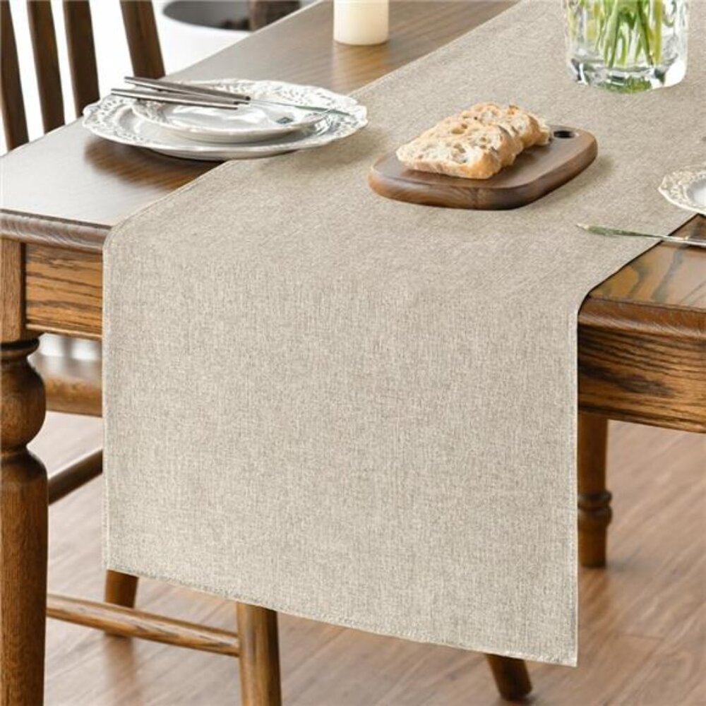 fall table runner light brown washable dining kitchen decor 13x72 inch polyester